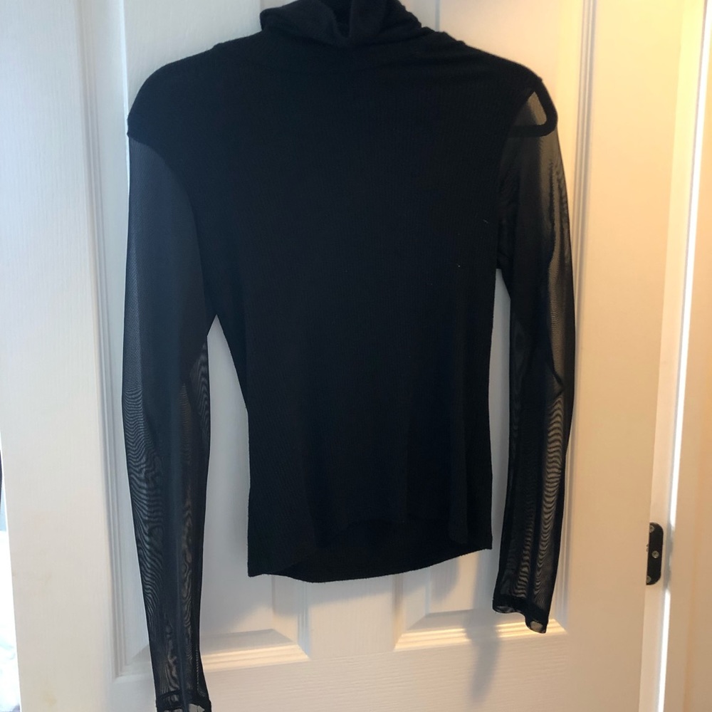 NORDSTROM TURTLE NECK WITH SHEER SLEEVES